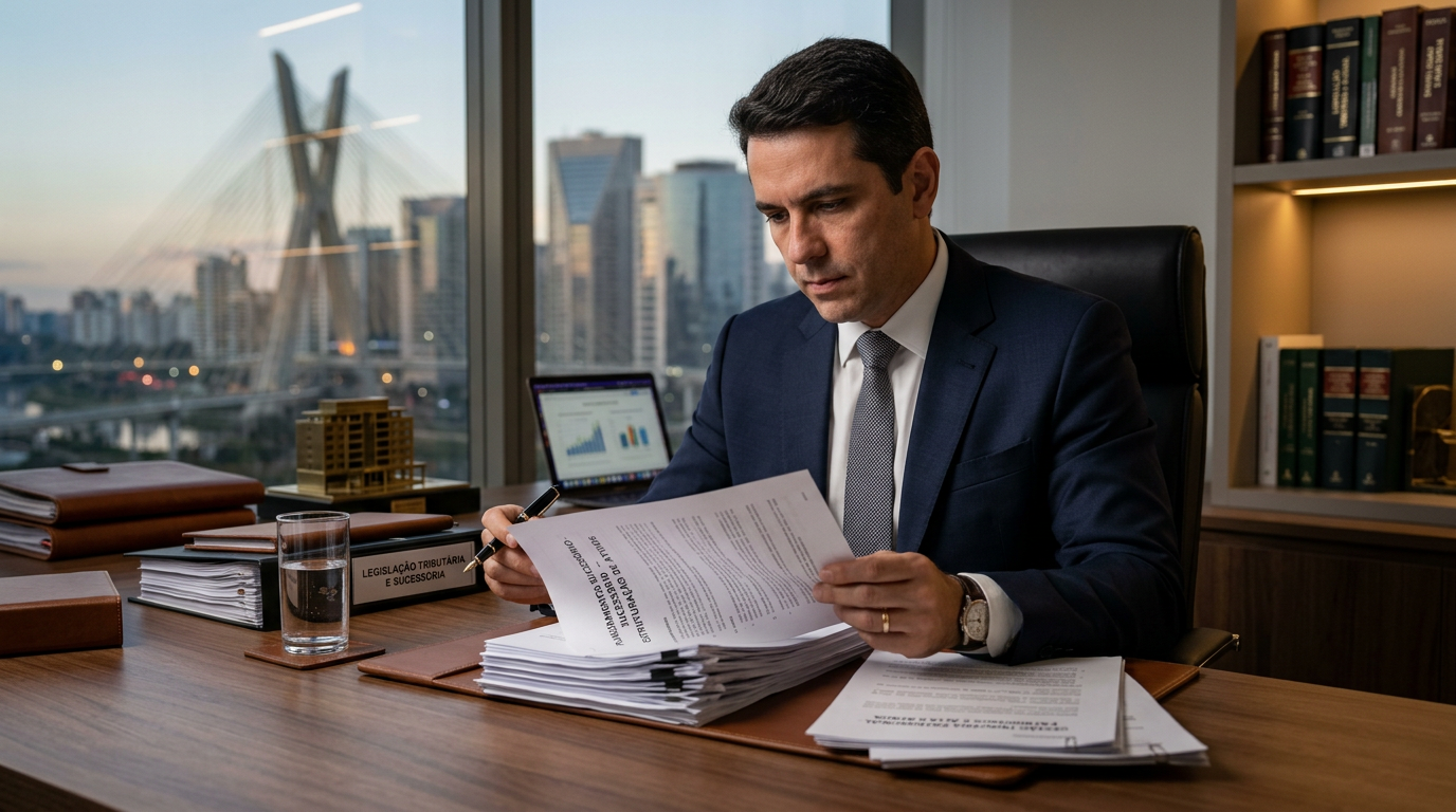 Reforma tributária 2026 — contadores e advogados analisando impactos do IVA Dual CBS IBS em ambiente corporativo
